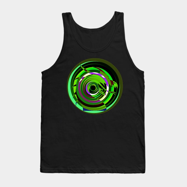 Green Dragon Head Mandala Tank Top by TheDaintyTaurus